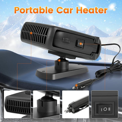 Portable Car Heater 12V Defroster 200W Defogging Car Fan Heater