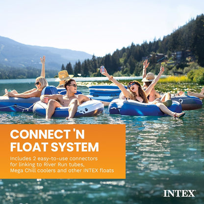Inflatable Single Person Tube W/Backrest Cupholder Raft
