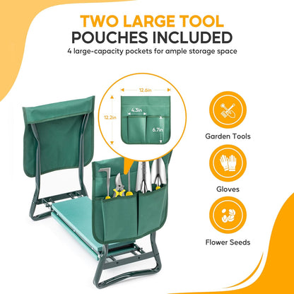 Garden Kneeler Seat Foldable Kneeling Stool Foam Pad Bench