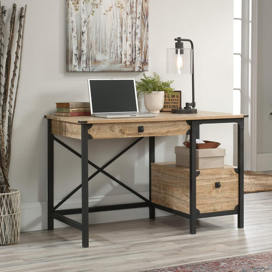 Office Desk Storage Drawers & Open Shelf Study Pedestal Desk
