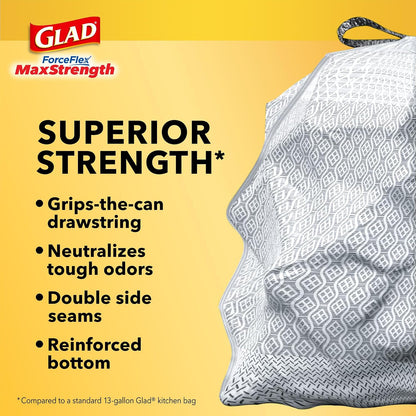 Glad Kitchen Trash Bags 13 Gal Mountain Air Sent Bag, 90 Ct