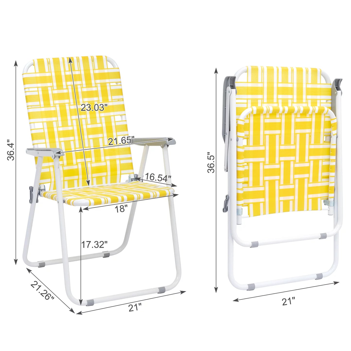 Folding Chair Lawn Portable Outdoor Beach Camping Chair-2 Pack