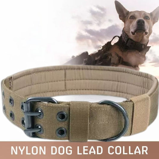 Dog Collar Wide Heavy Duty Nylon All Dog Breed Collar, Brown