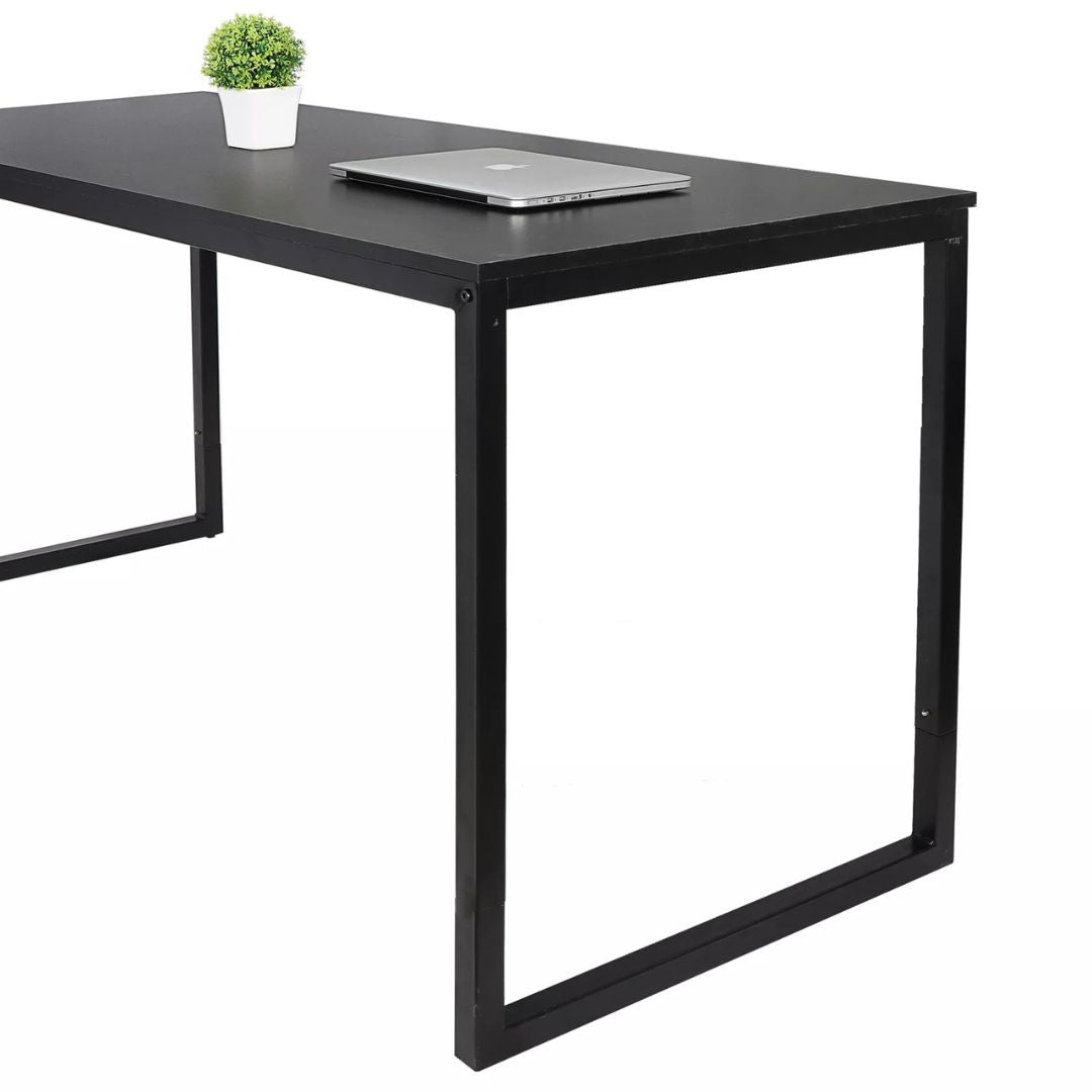 Modern Desk 47"W Home Office Workstation PC Study Table , Black