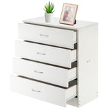 Storage Cabinet 4 Drawer Dresser Hallway Chest Organizer, White