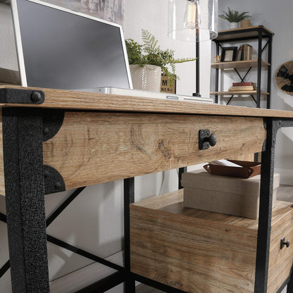 Office Desk Storage Drawers & Open Shelf Study Pedestal Desk