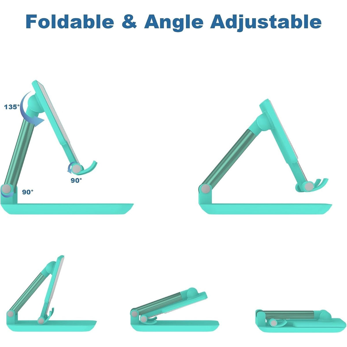 Foldable Stand Phone Adjustable Height Angle Desk Stand, Green