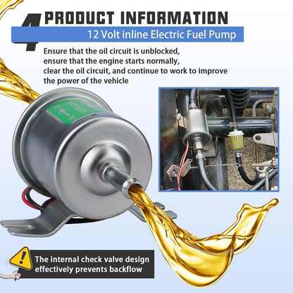 Electric Fuel Pump 3-6Psi Oil Gas Diesel 12V Low Pressure Pump