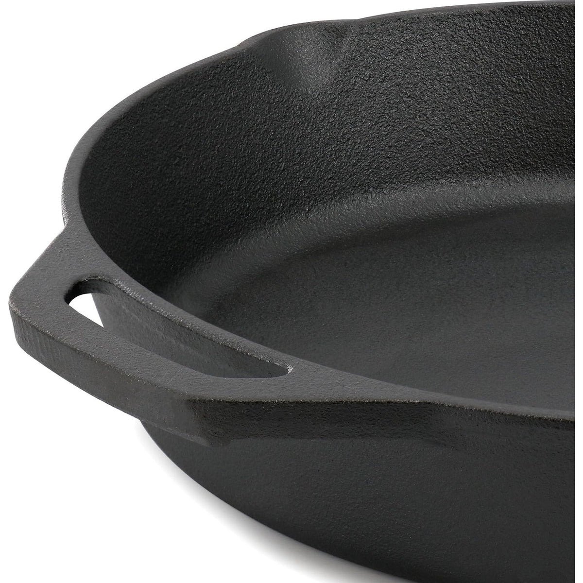Cast Iron Skillet W/Lid Holder & Scrapers Pre-Seasoned 12" Pan