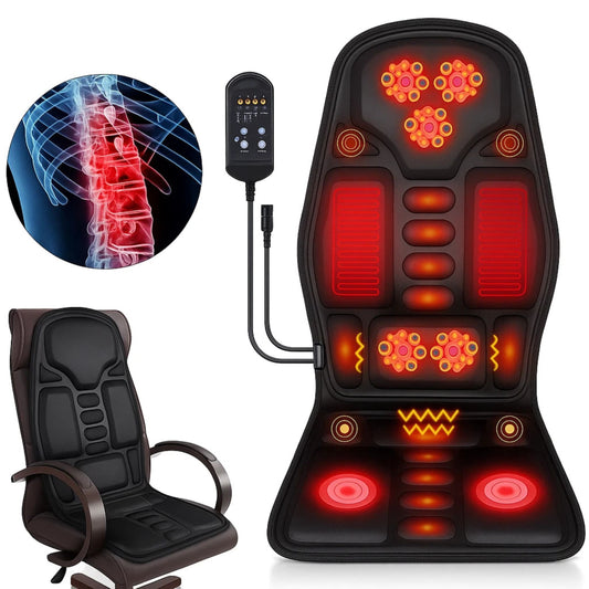 Massage Seat Cushion W/Remote Full Body Smooth Vibration Massager