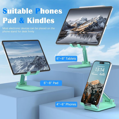 Foldable Stand Phone Adjustable Height Angle Desk Stand, Green