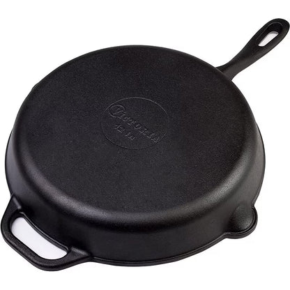 Victoria Cast Iron Skillet Large Frying Cast Iron Pan, 12"
