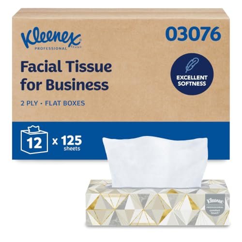 Kleenex 2-Ply Premium 12 Boxes White Facial Tissues, 125 Tissues/Box