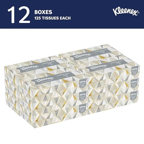 Kleenex 2-Ply Premium 12 Boxes White Facial Tissues, 125 Tissues/Box