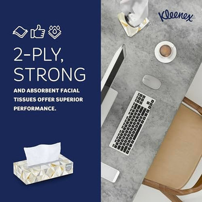 Kleenex 2-Ply Premium 12 Boxes White Facial Tissues, 125 Tissues/Box