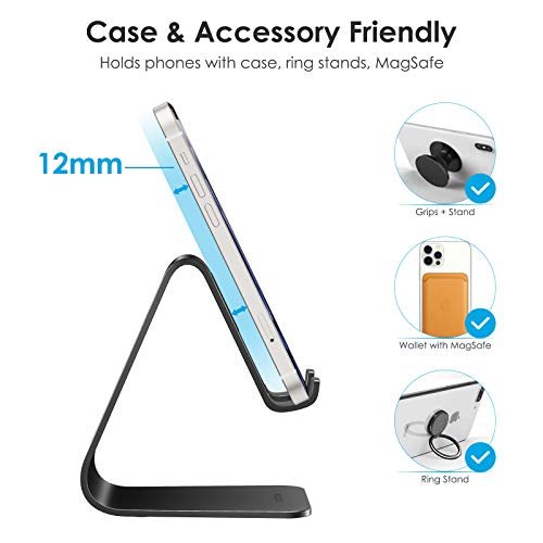 Desktop Aluminum Phone Tablet Stand desk phone Stand Holder, Black