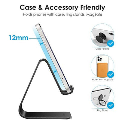 Desktop Aluminum Phone Tablet Stand desk phone Stand Holder, Black