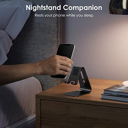 Desktop Aluminum Phone Tablet Stand desk phone Stand Holder, Black