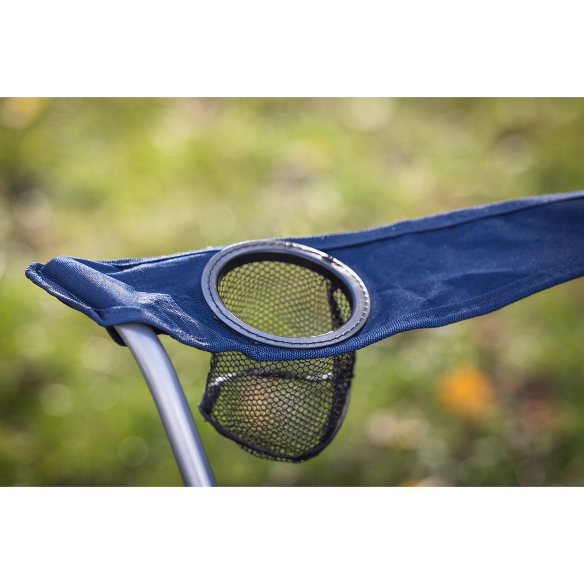 Folding Chair Fishing Beach Outdoor Camping Chair W/ Cup Holder, Blue