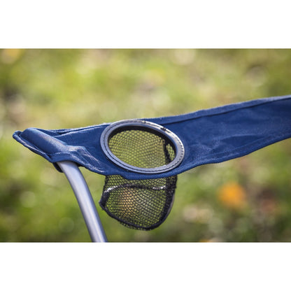 Folding Chair Fishing Beach Outdoor Camping Chair W/ Cup Holder, Blue