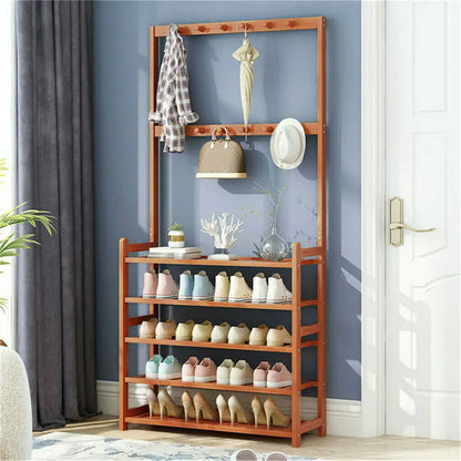 Vintage 3-in-1 Coat Rack and Shoe Bench
