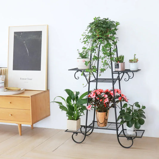 Large 7 Tier Metal Indoor Outdoor Plant Stand