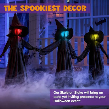 51 Inch Light Up Sound Activated Halloween Witch Decor