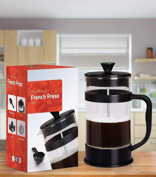 French Espresso Squeeze Press 32oz Triple Filters 8 Coffee Cups Maker