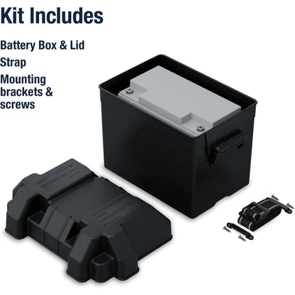 Standard Non-Vented Battery Box Series 24 RV W/Strap Battery Box
