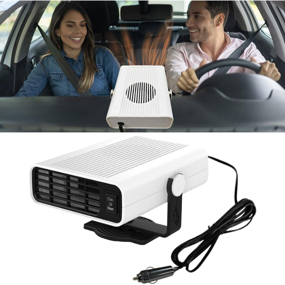 Car Heater 12V Portable 2-in-1 Vehicle 150W Heating & Cooling Fan