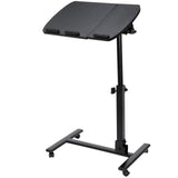 Rolling Desk Adjustable Height Laptop Desk W/Mousepad Desk, Black