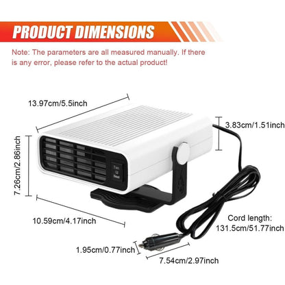 Car Heater 12V Portable 2-in-1 Vehicle 150W Heating & Cooling Fan