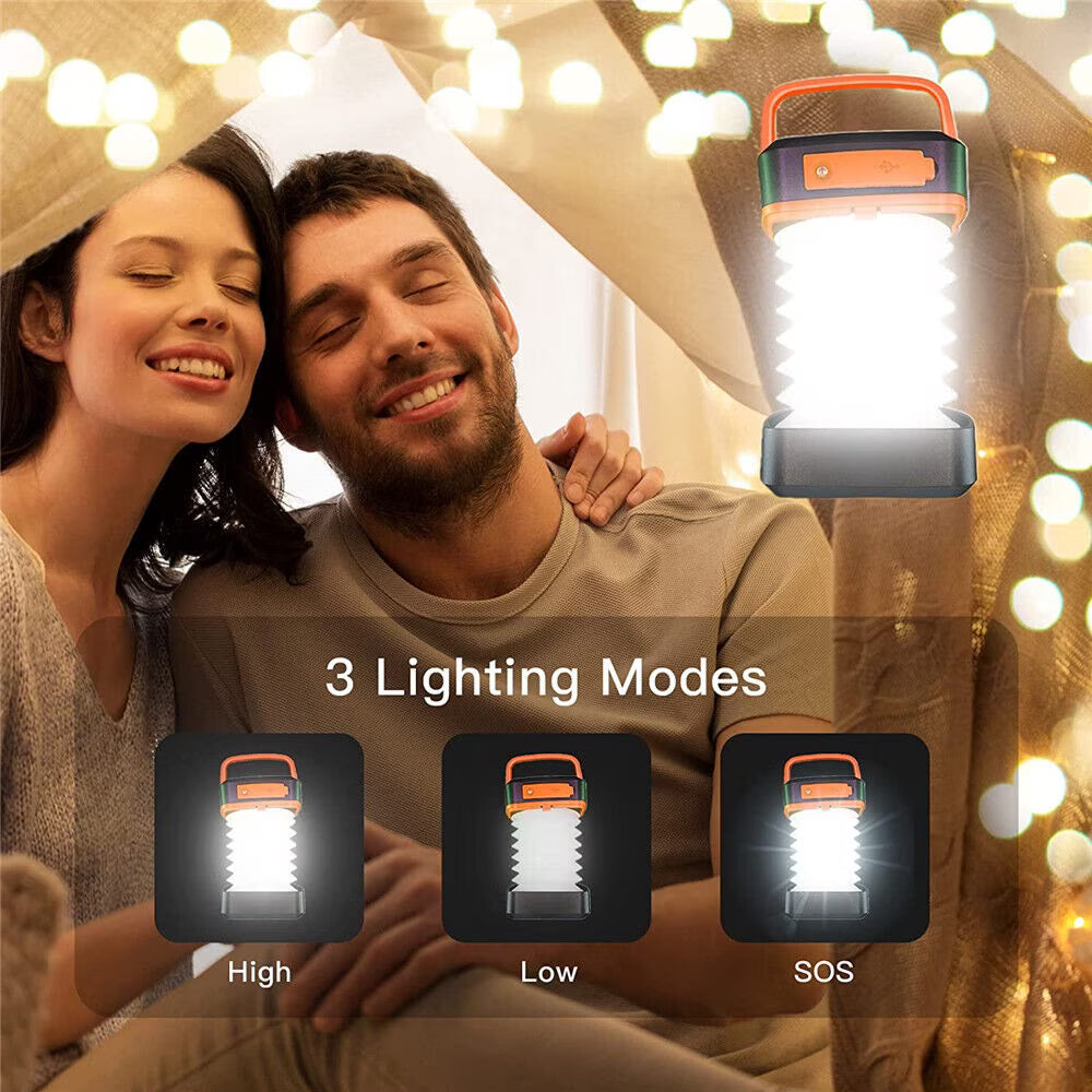 Solar Lantern Camping Light USB Recharge Power Outage LED Lantern