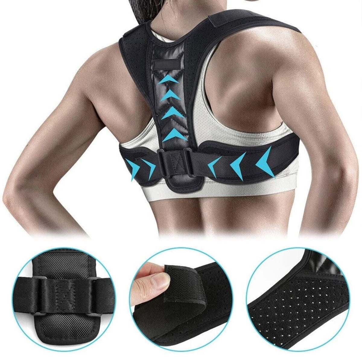 Posture Corrector Adjustable Back Brace Shoulder Support Belt