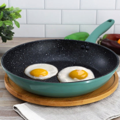 Nonstick Aluminum Frying Pan Soft-Touch Handle 12in Skillet
