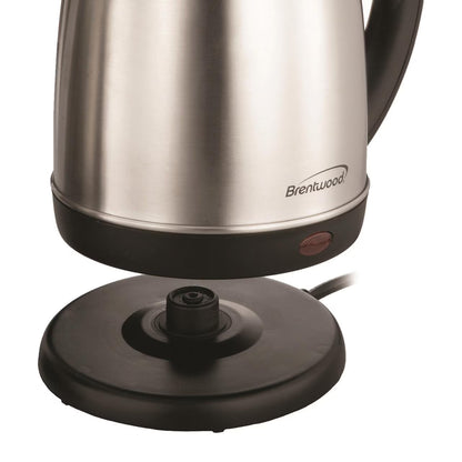 Brentwood 1.7 L Stainless Steel Electric Cordless Tea Kettle