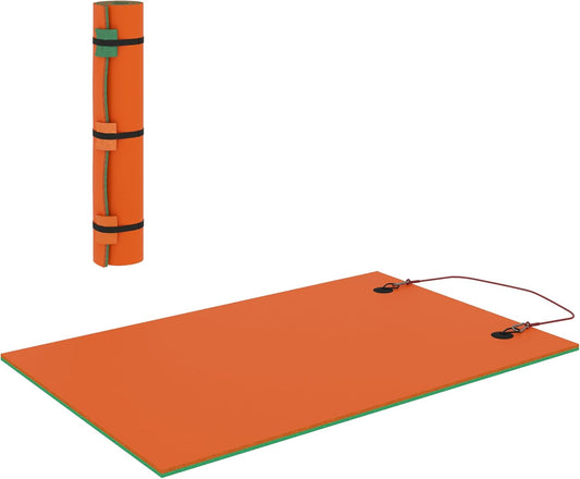 Lily Pad Floating Mat 3-Layer Tear-Resistant XPE Foam Mat-Orange