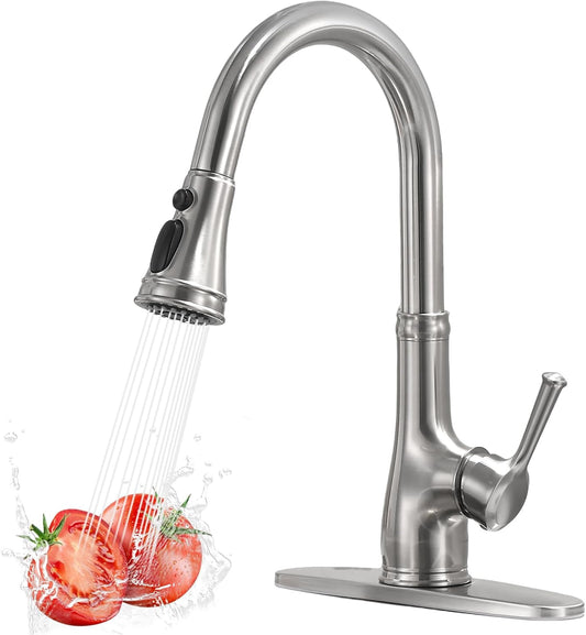 Kitchen Sink Faucet Single Handle W/Pull Out Sprayer Faucet
