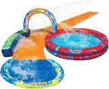 Cyclone Splash Park Inflatable W/ Sprinkling Slide & Aqua Pool