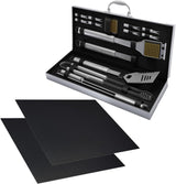 BBQ Grill Set 16-Pieces BBQ Grill Tool Set W/2-pack Grill Mats