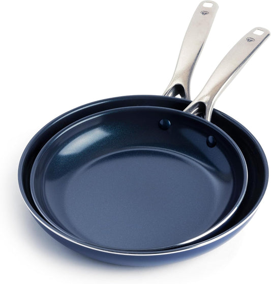 Blue Diamond Set Of 2 Pan Enhanced Ceramic Nonstick Frypan, 9.5" & 11"