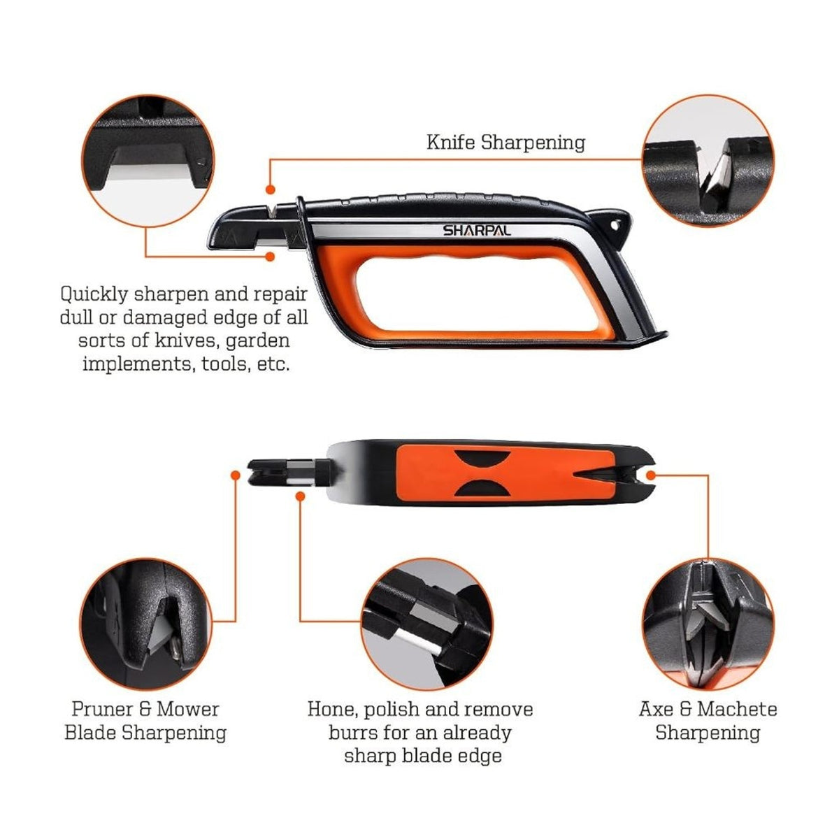 SHARPAL All-in-1 Multi-Sharpener Lawn Mower Blade Knife Axe Pruner Sharpener