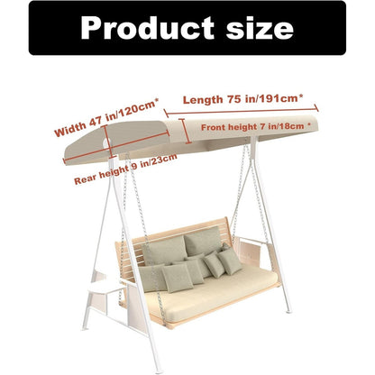 Swing Canopy Replacement Canopy Waterproof Seat Top Cover, Beige