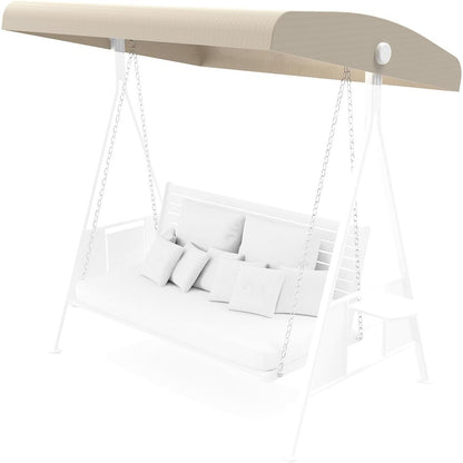Swing Canopy Replacement Canopy Waterproof Seat Top Cover, Beige