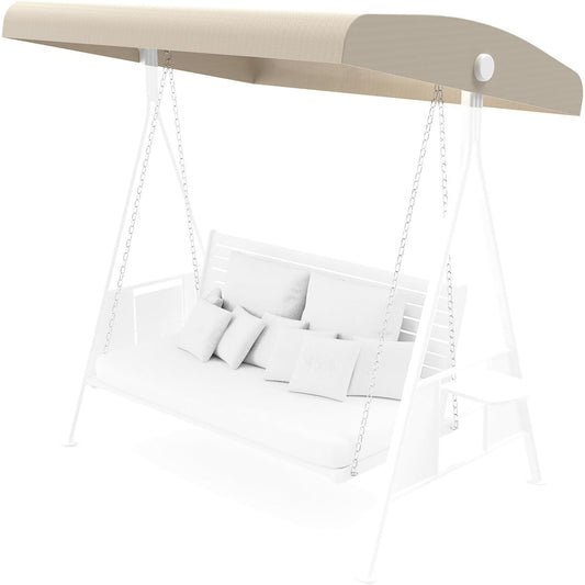 Swing Canopy Replacement Canopy Waterproof Seat Top Cover, Beige