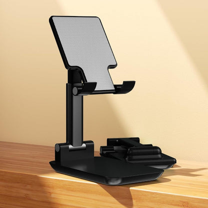 Foldable Stand Phone Tablet Adjustable Height Angle Stand, Black