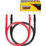Battery Cable Set 1/0 AWG Pure Copper 5/16" Lug Red & Black-3Ft