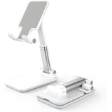 Foldable Stand Phone Adjustable Height Angle Desk Stand, White