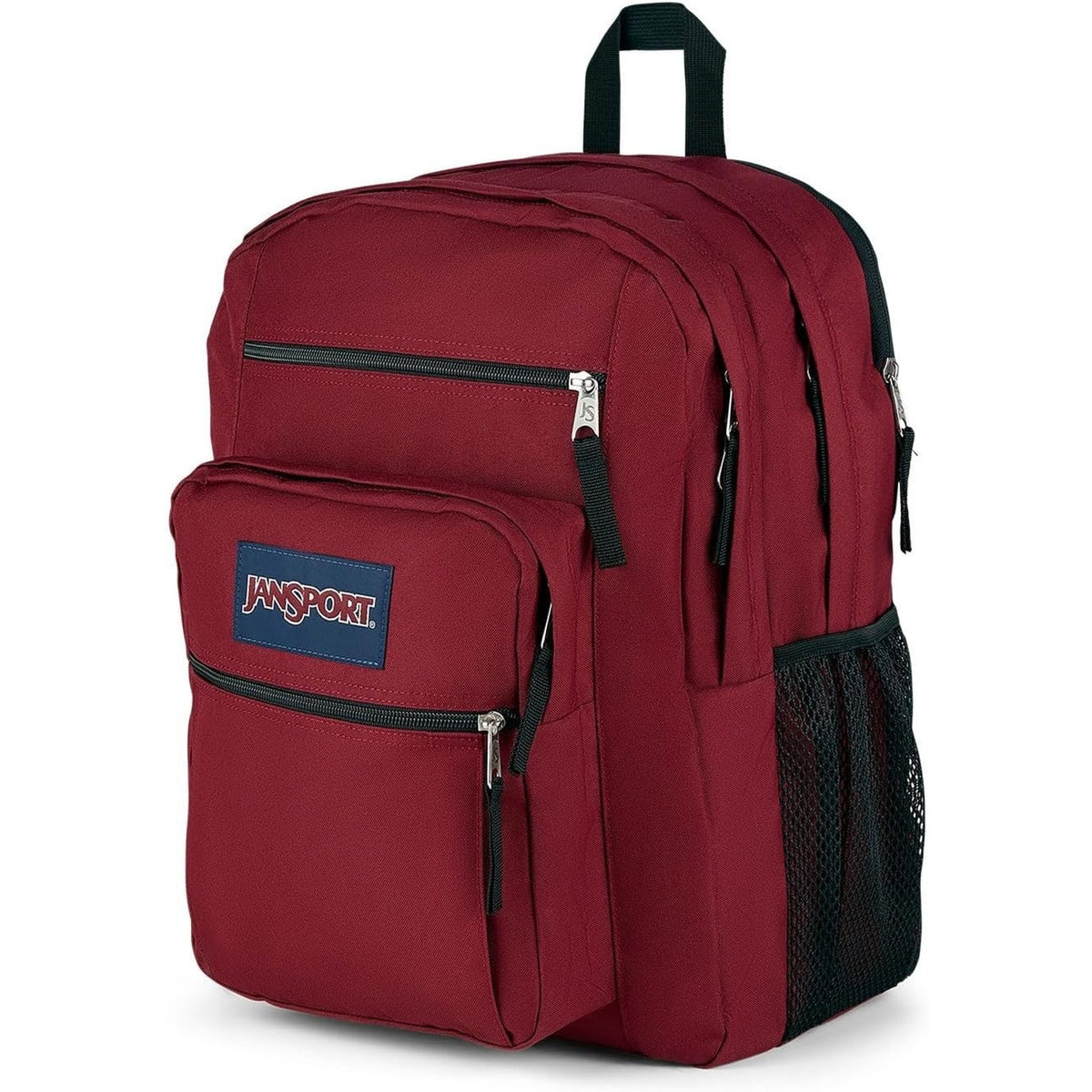 Big Student Backpack Ergonomic Shoulder Strap 5-Compartments, Red