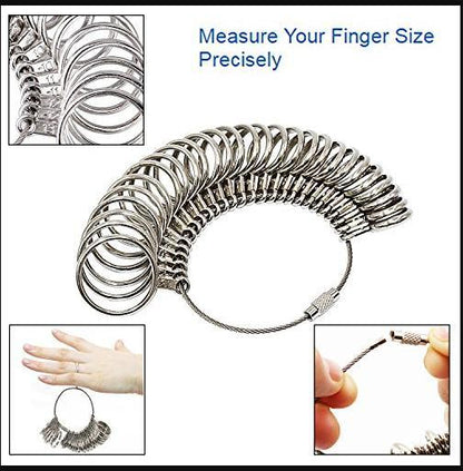 Ring Sizer Mandrel Set Metal Stick Finger US Sizing Tool Set